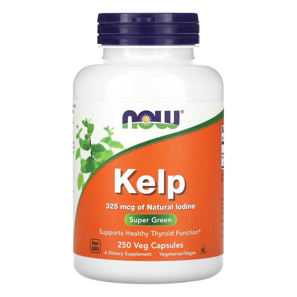 Kelp 325mcg Iodo Natural Now Foods  250 Caps Importado