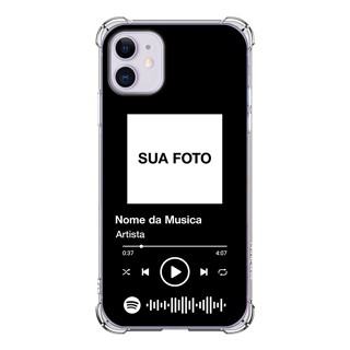 Capa Capinha de Celular Personalizada Sua foto e sua musica Spotify