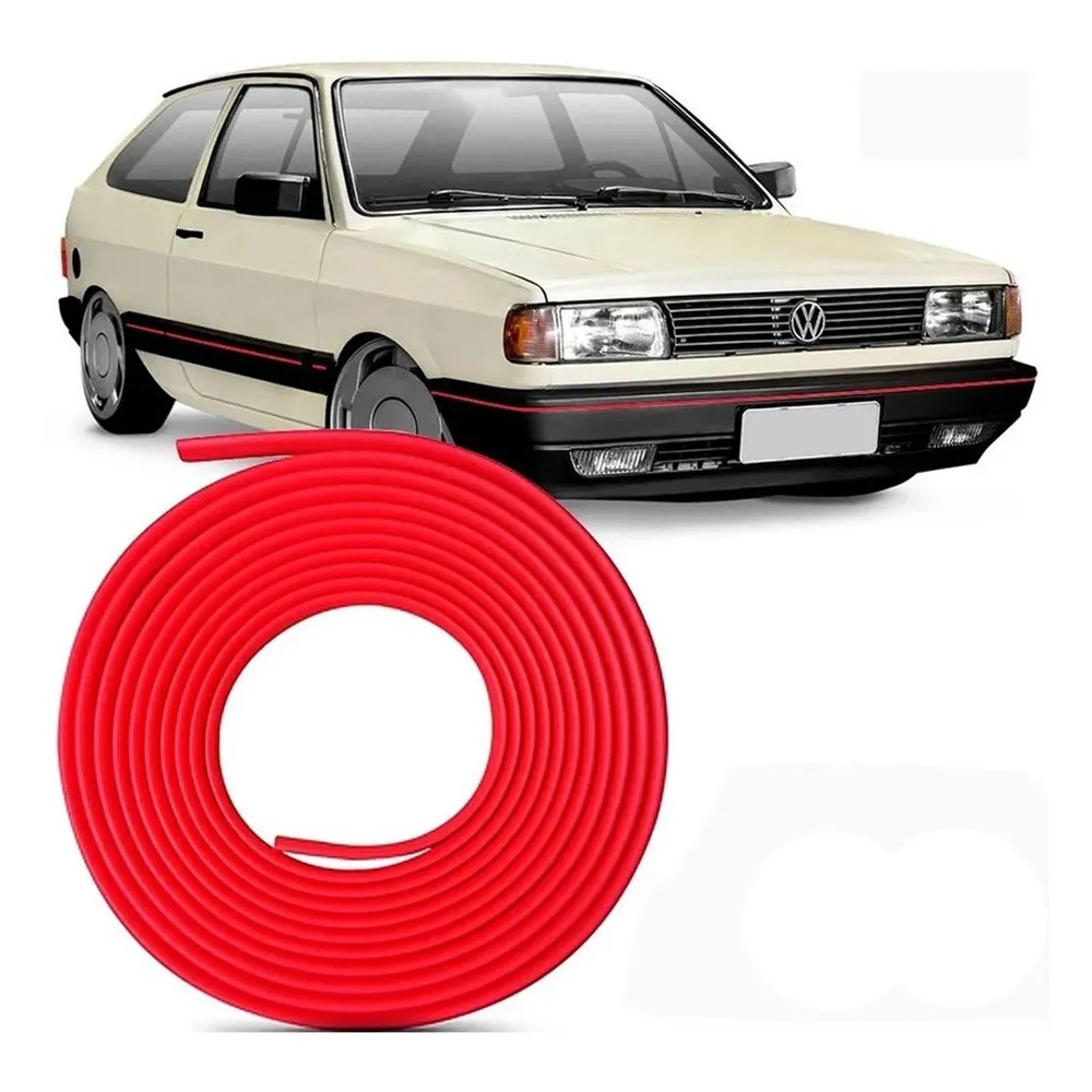 Kit Friso Filete Vermelho Parachoque Gol Voyage Saveiro 6mt em Oferta na Shopee