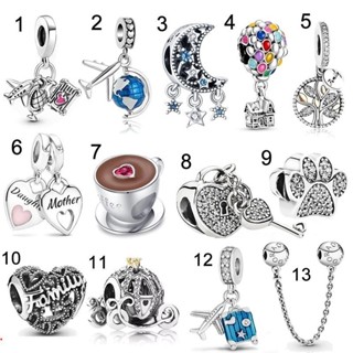 Berloques de Prata 925 Charms Balões Aviões Café Charme Clássicos Acessórios