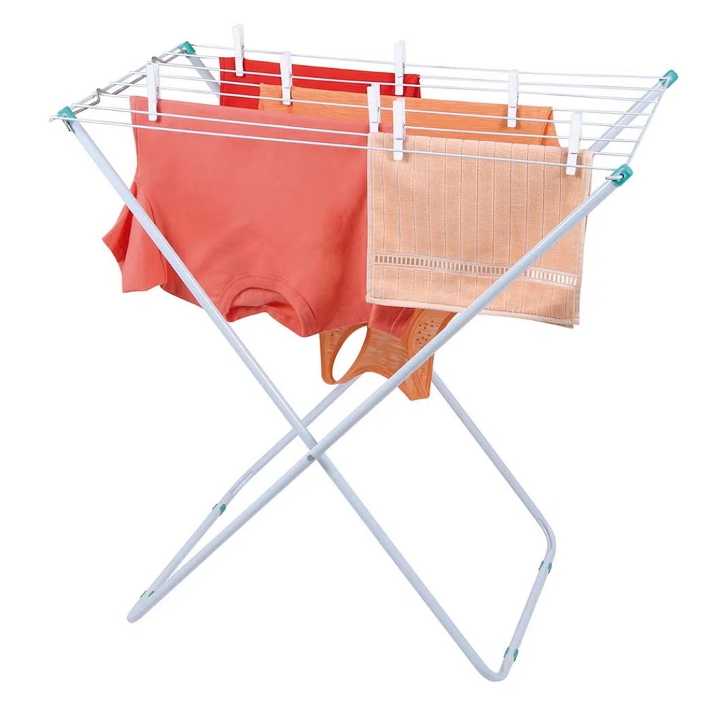 Varal De Chão Aço Secar Roupas Lavanderia Apartamento 80cm Dobrável Retrátil 16kg em Oferta na Shopee