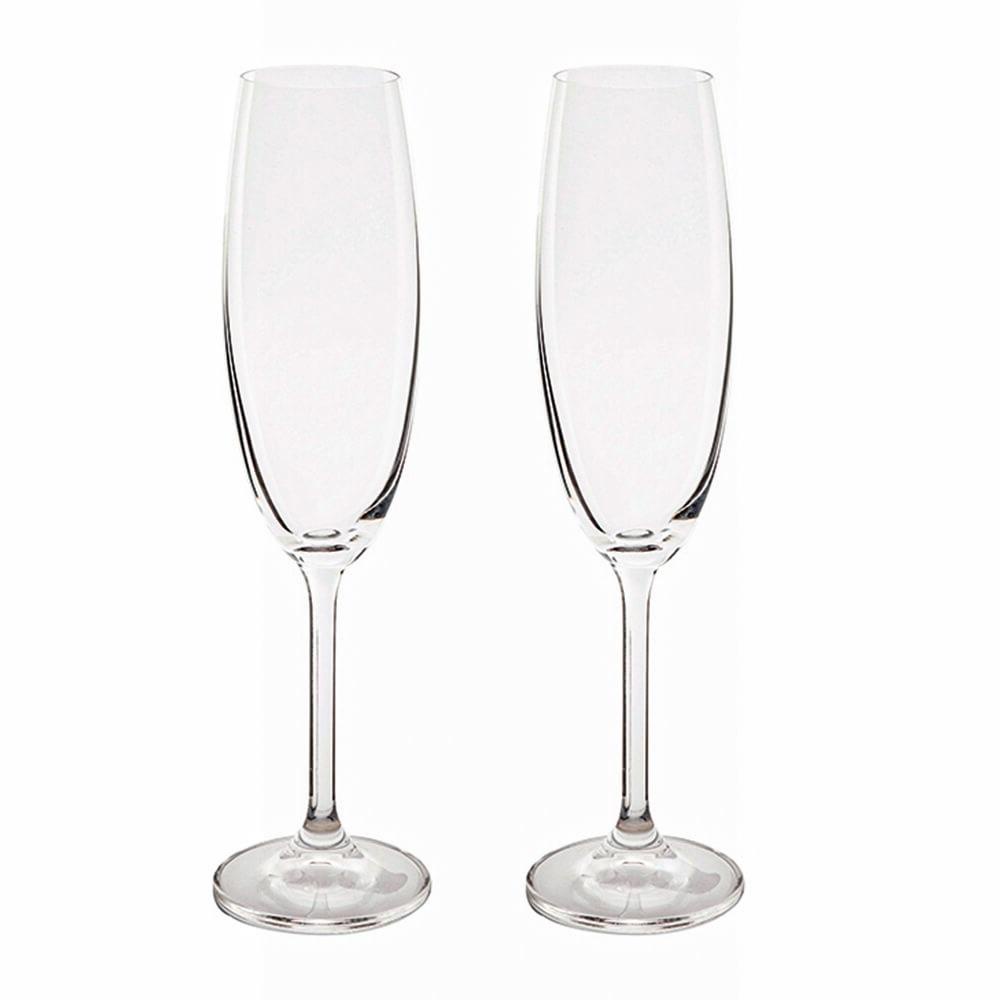 Conjunto de Taças de Champanhe de Cristal Bohemia Gastro Colibri Cristal 2 peças 220/4S032-2pç em Oferta na Shopee
