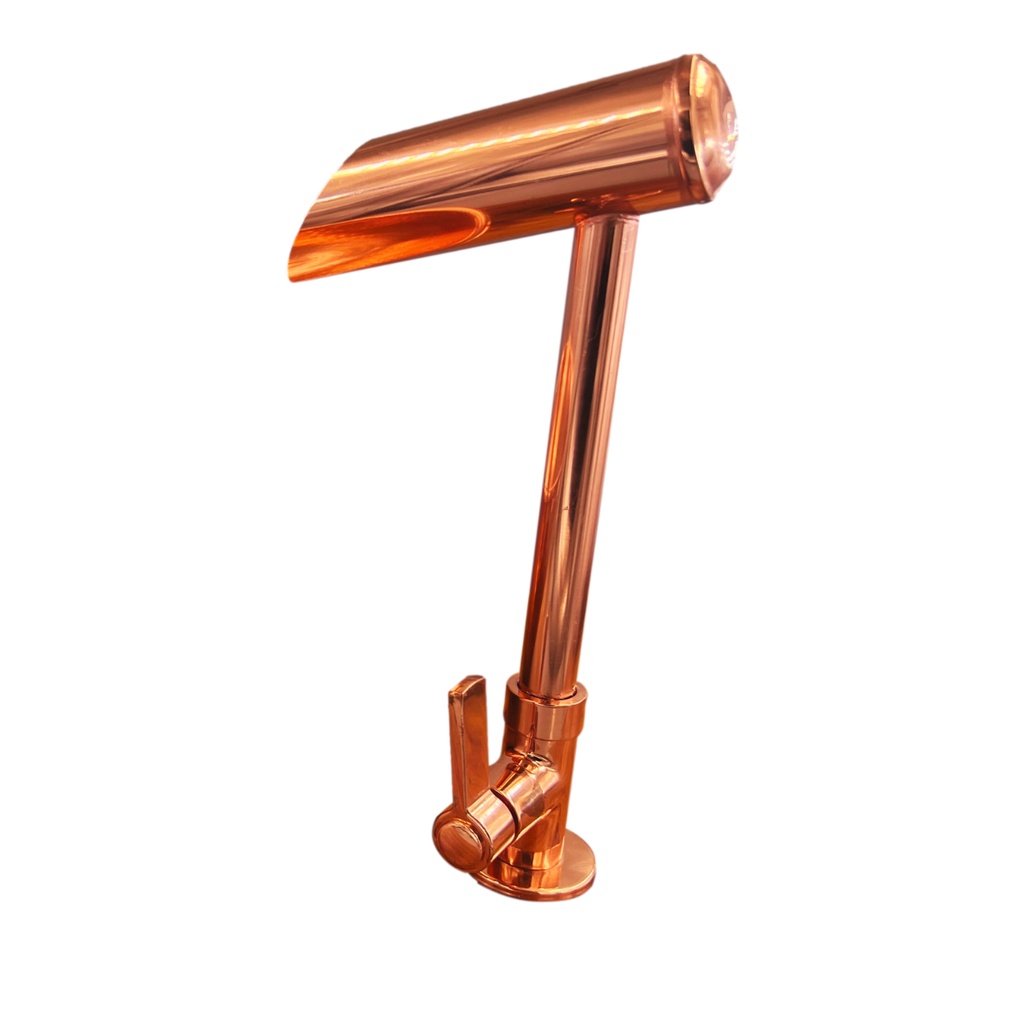 Torneira de Cobre Cascata Tubo (Liso) Para Banheiro