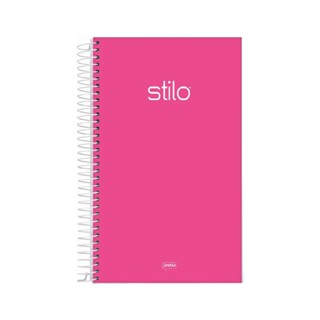 Caderno Espiral Capa Dura Jandaia Pink 10 Matérias 160 Fls
