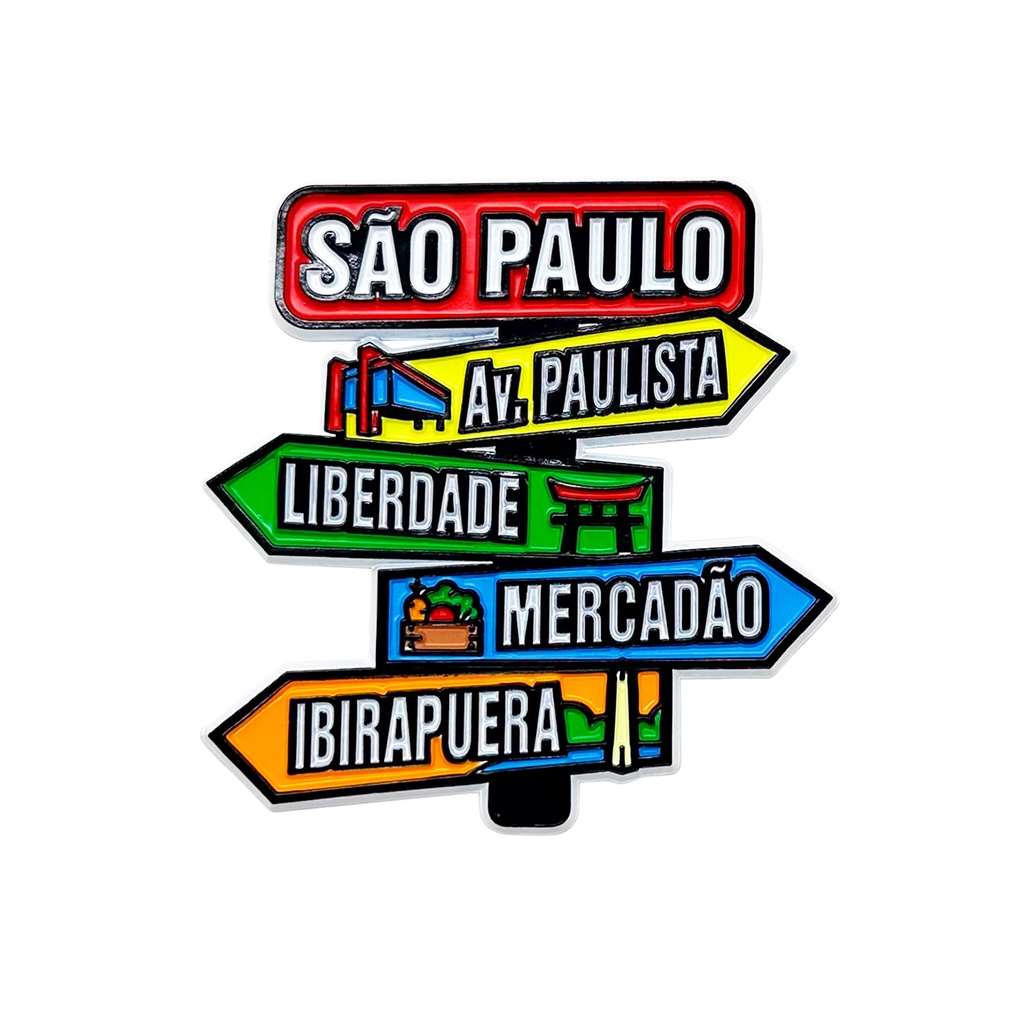 Imã Pontos Turísticos São Paulo Emborrachado De Geladeira - Lembrancinhas de São Paulo em Oferta na Shopee
