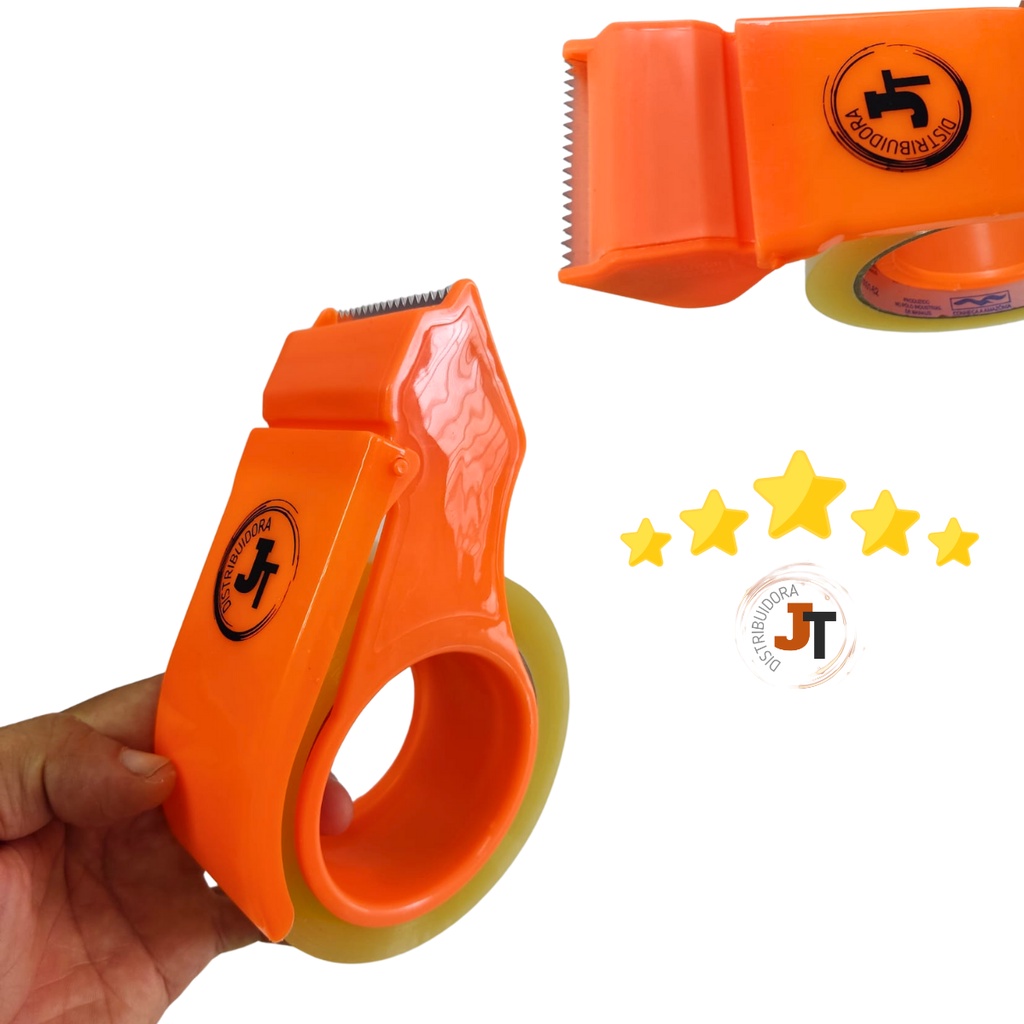 Suporte Aplicador de Fita Adesiva Larga  até 300m Grande Dispenser Durex Mão Manual Ecommerce Pacote em Oferta na Shopee