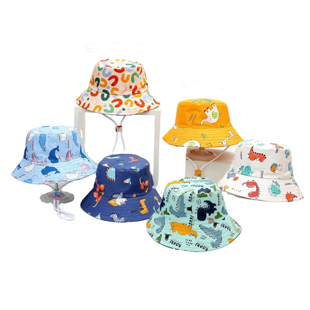 Chapéu Pescador Bucket Hat Infantil Estampas Diversas Unissex ref: YY-3