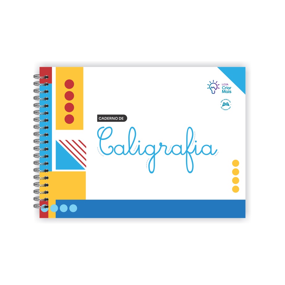 Caderno didático pauta treino letra cursiva primeira infância caligrafia com 104 páginas A4