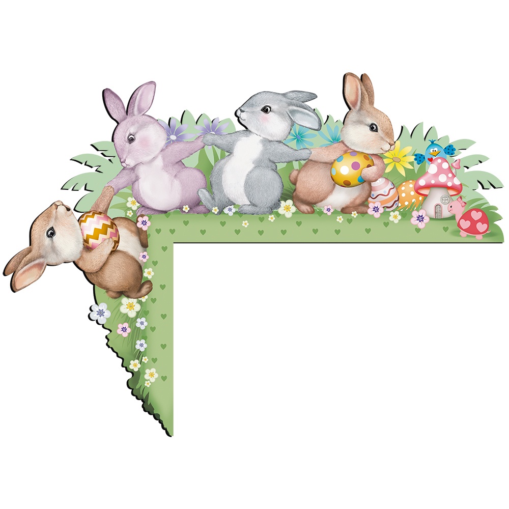 Placa Decorativa Cantoneira Páscoa - Coelhos Vintage Lado Esquerdo - 47 x 34,2Cm em Oferta na Shopee