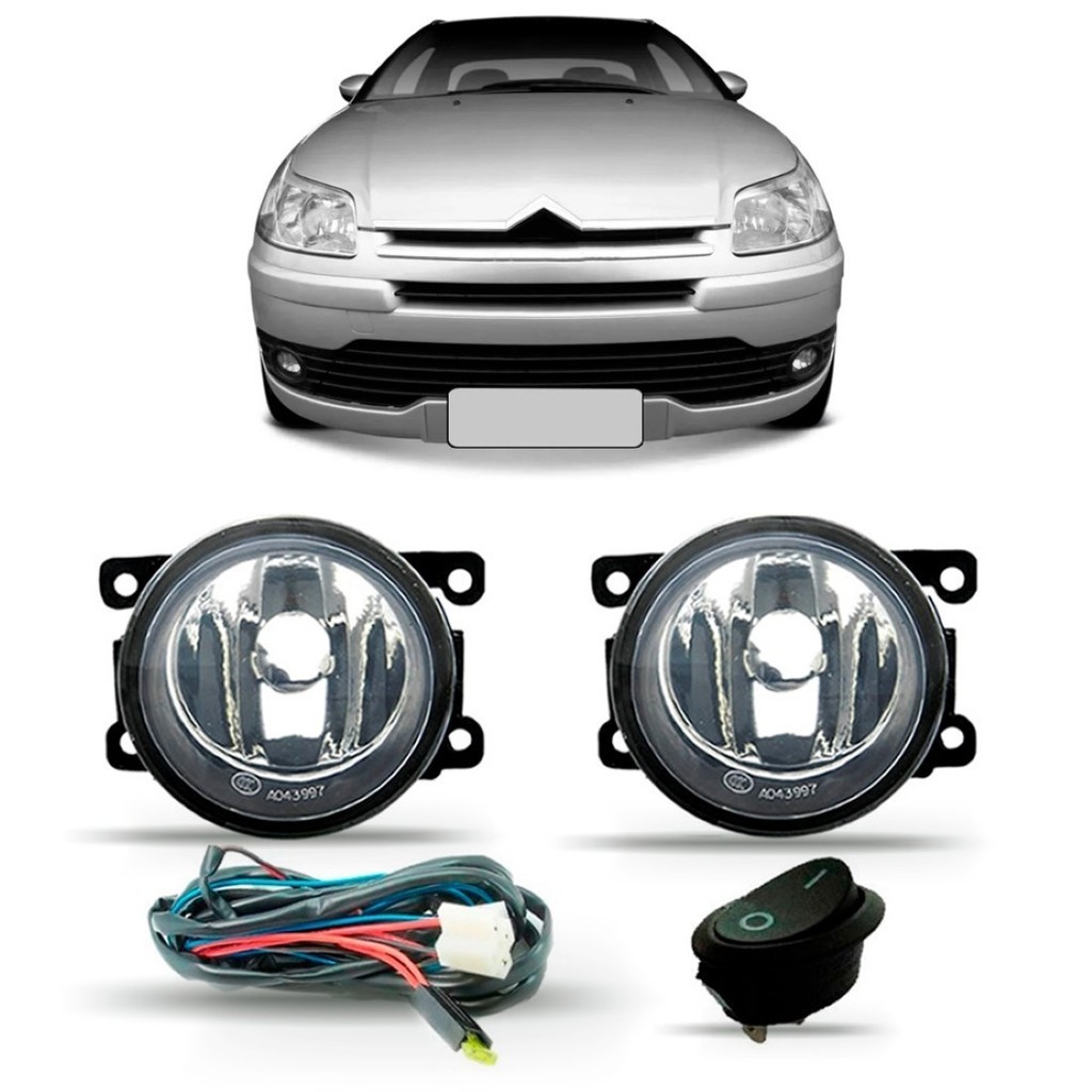 KIT FAROL MILHA C4 HATCH C4 PALLAS BOTAO ALTERNATIVO