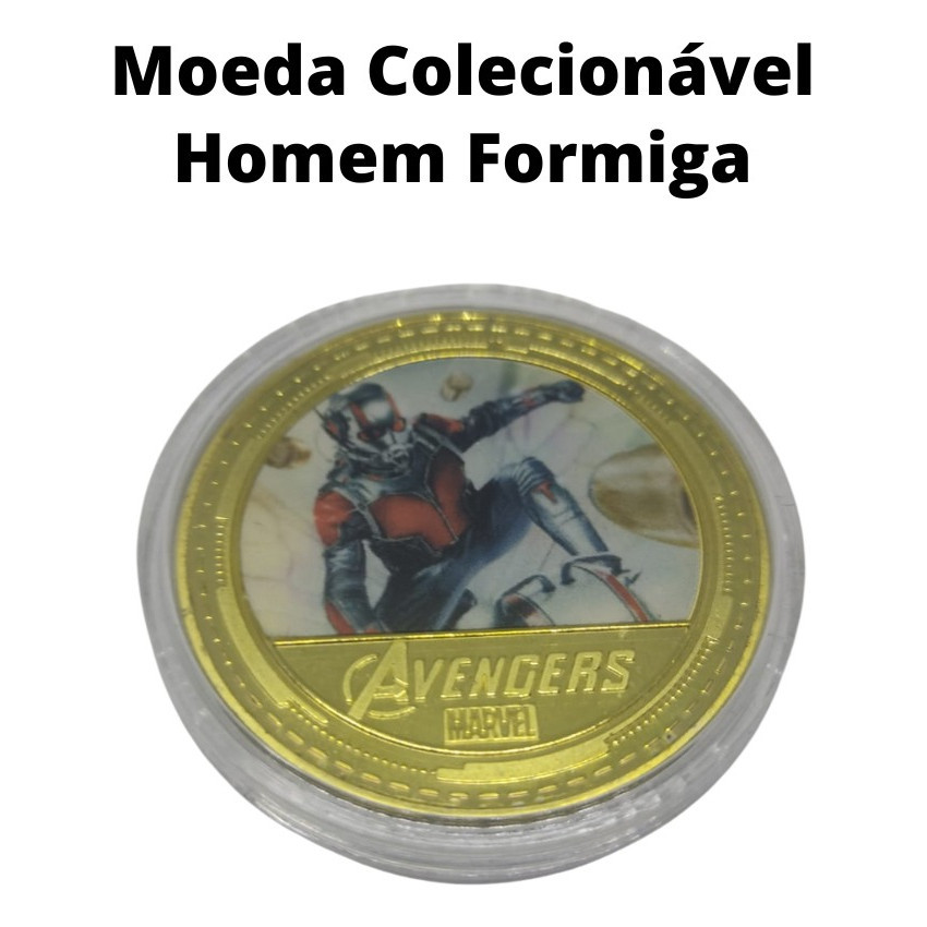 Moeda Colecionável Homem Formiga Vingadores