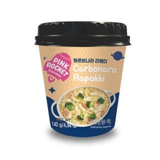 Rapokki Ramen com Topokki Sabor Carbonara Pink Rocket Copo - 140 gramas em Oferta na Shopee