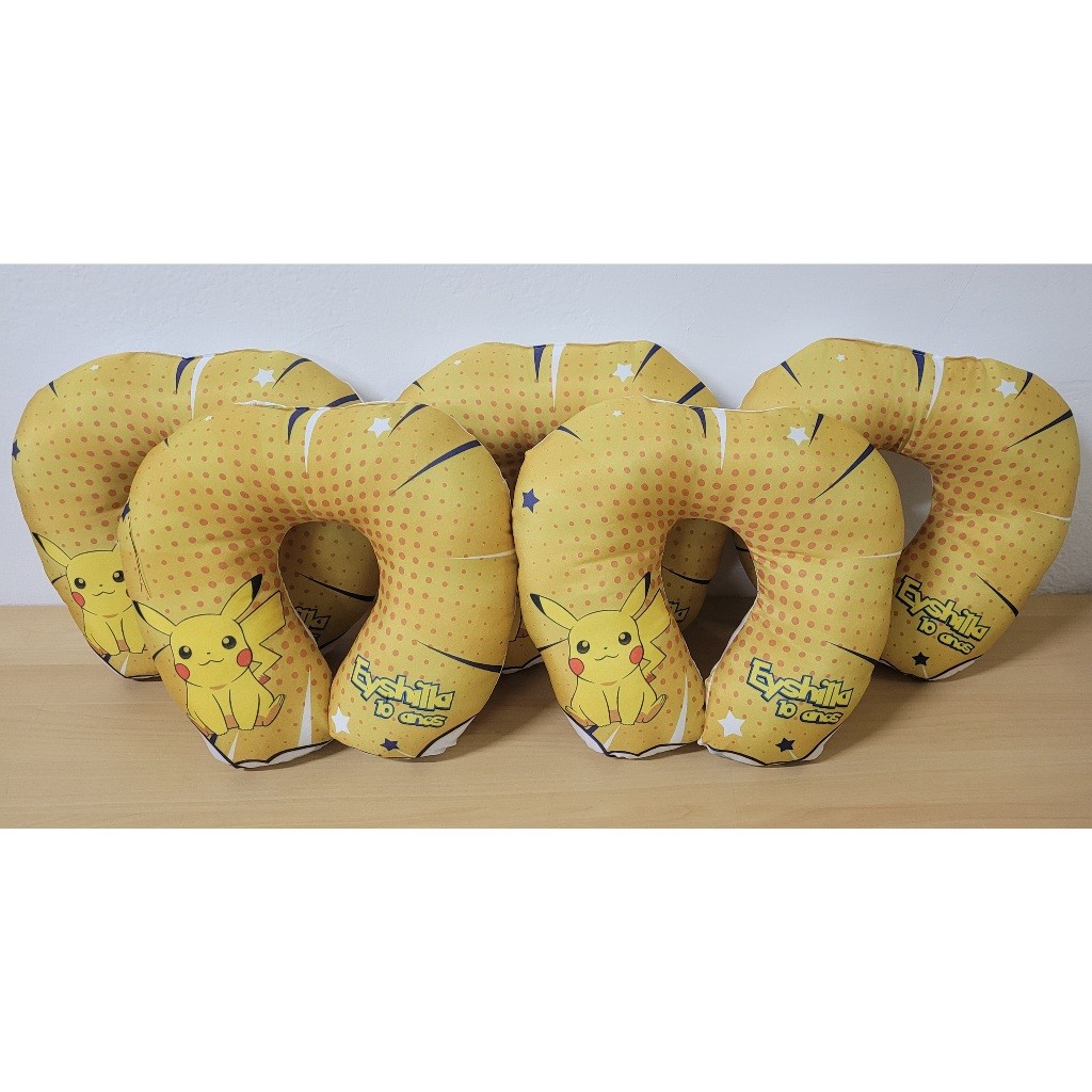 5 Almofadas de Pescoço Pequena Pikachu Pokémon Personalizada Festas Lembrancinhas Batizados Aniversário Almofada