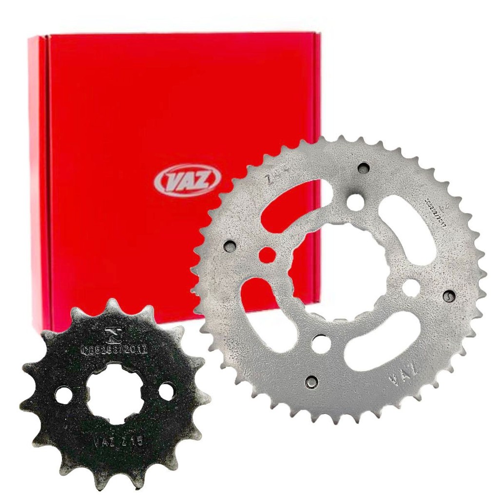 Kit Coroa e Pinhão Cg 160 Start / Cg 160 Titan / Cg 160 Fan 44/15 Aço 1045 Vaz em Oferta na Shopee