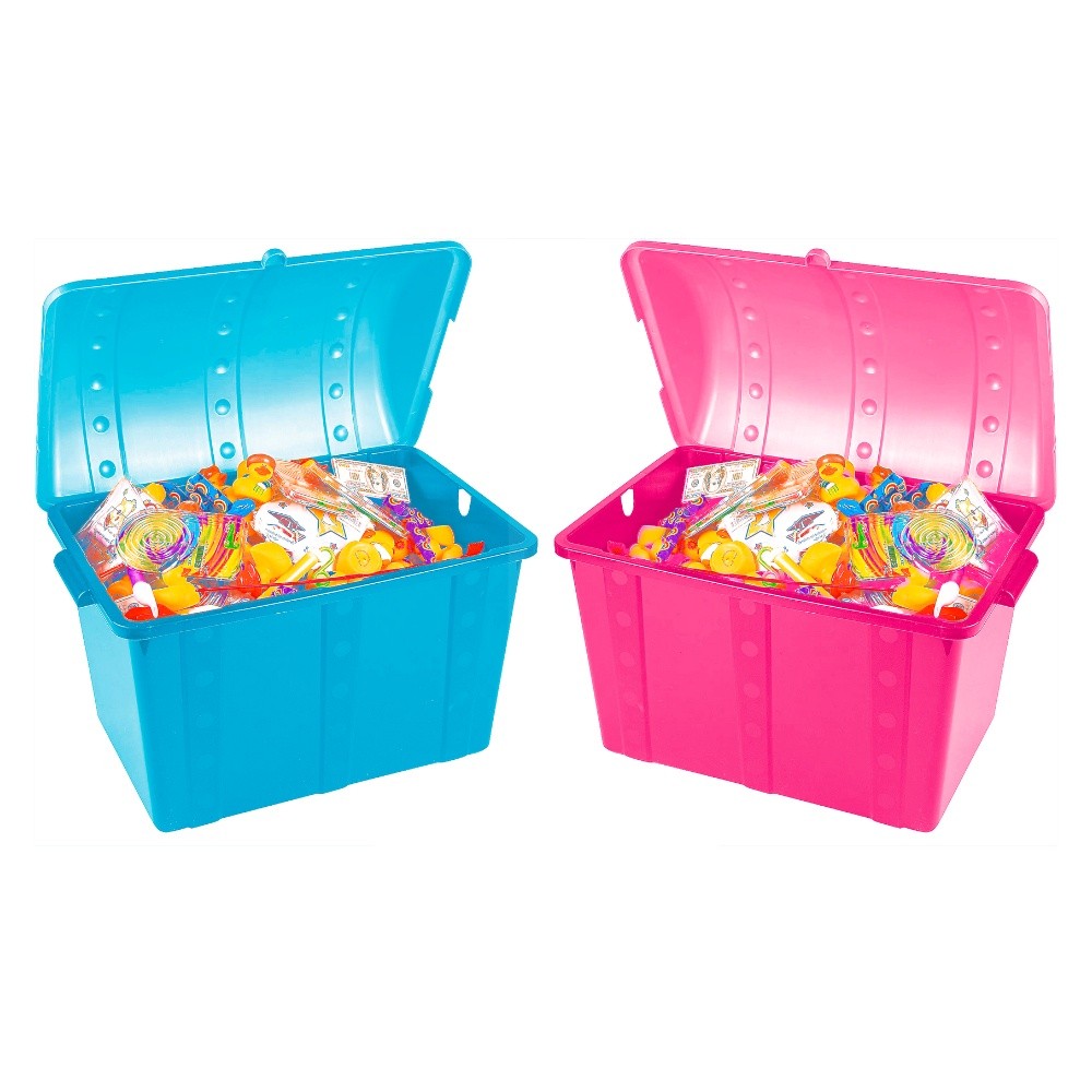 Baú Infantil Rosa 43 Litros de Menina Com Tampa Baú de Brinquedos 52x37x31 Caixa Organizadora em Oferta na Shopee