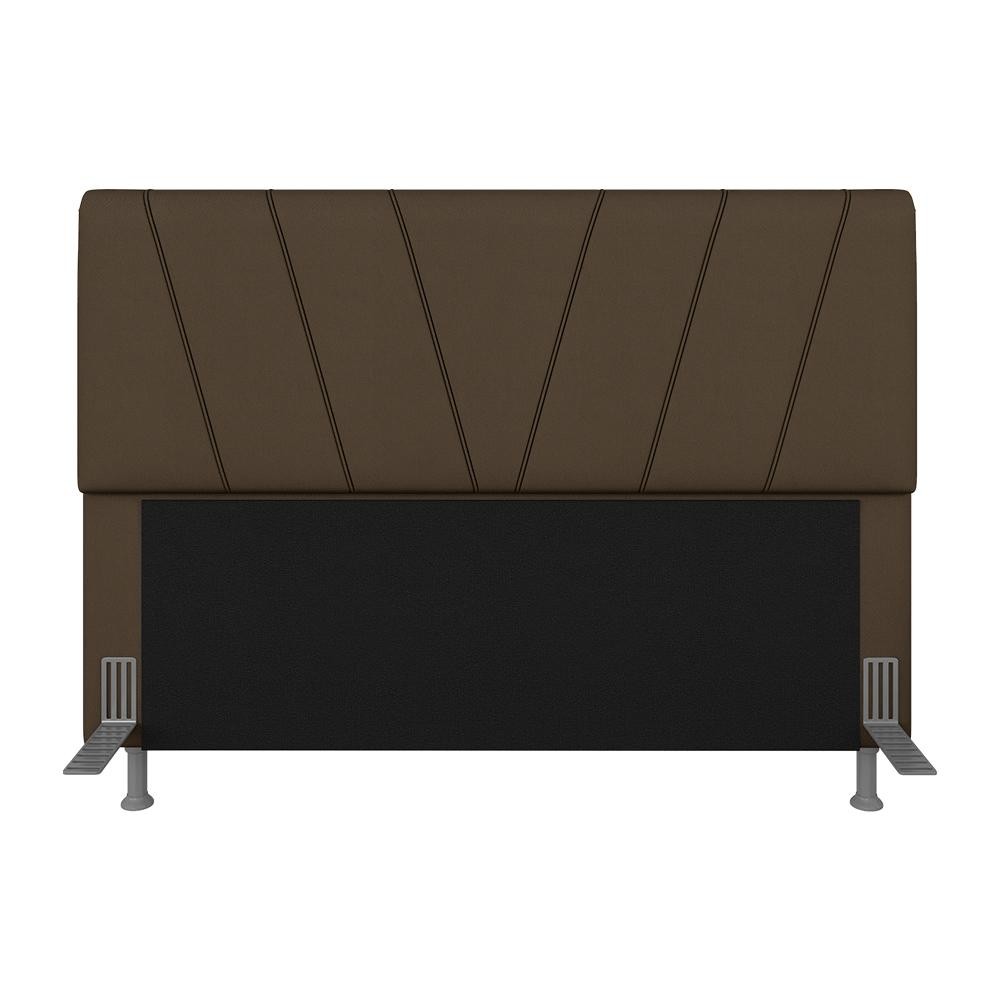 Cabeceira Estofada Queen Bragança Suede Marrom - Móveis Arapongas em Oferta na Shopee
