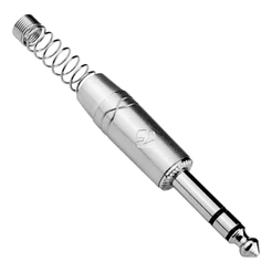 CONECTOR ROXTONE P10 STEREO C/ MOLA NIQUELADO RJ3PP-NN