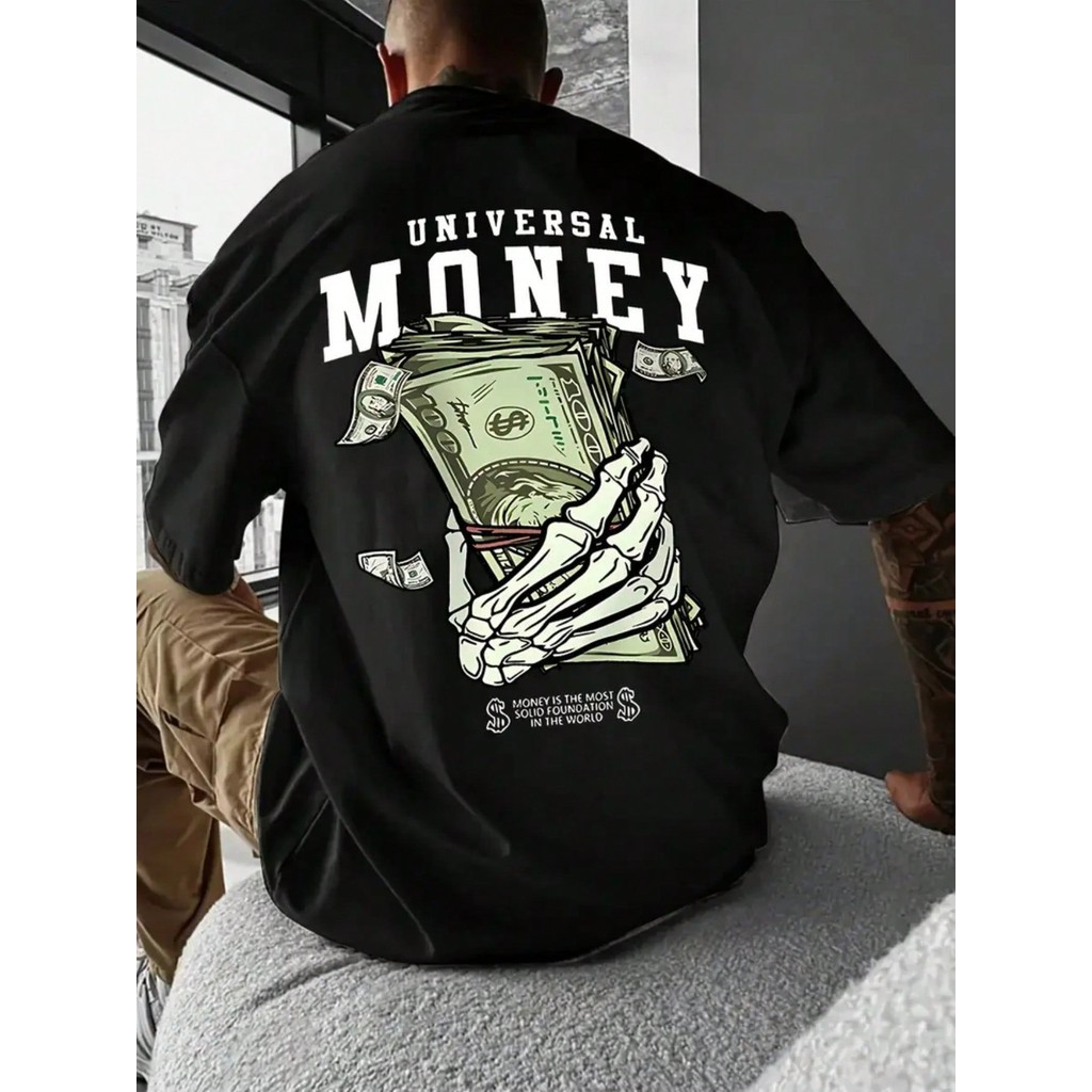 Camiseta Streetwear Universal Money Desenho 100% Algodão Lançamento Envio Já