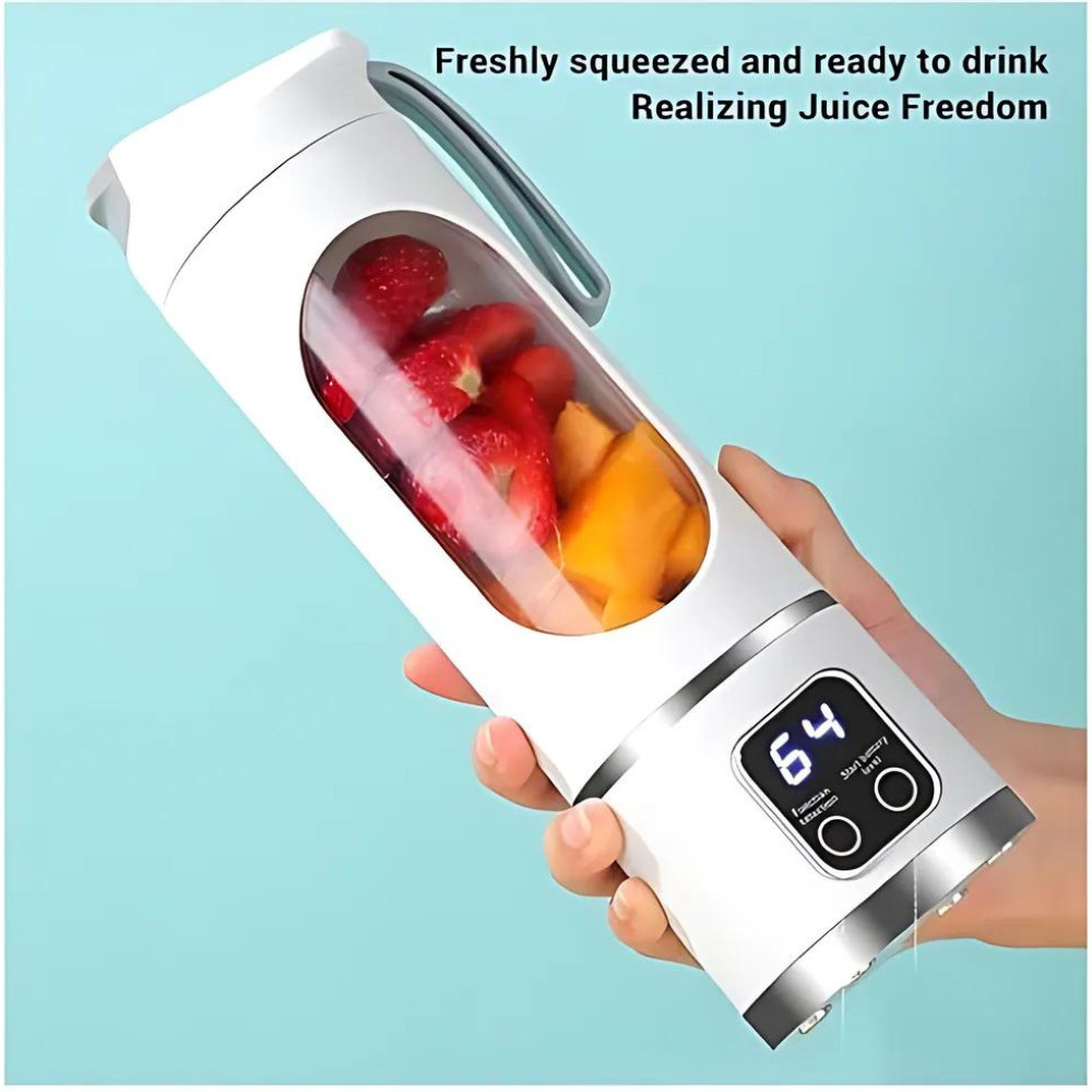 Liquidificador Portátil Recarregável 8 Lâminas, Automatico Suco Smoothies Vitaminas Leite