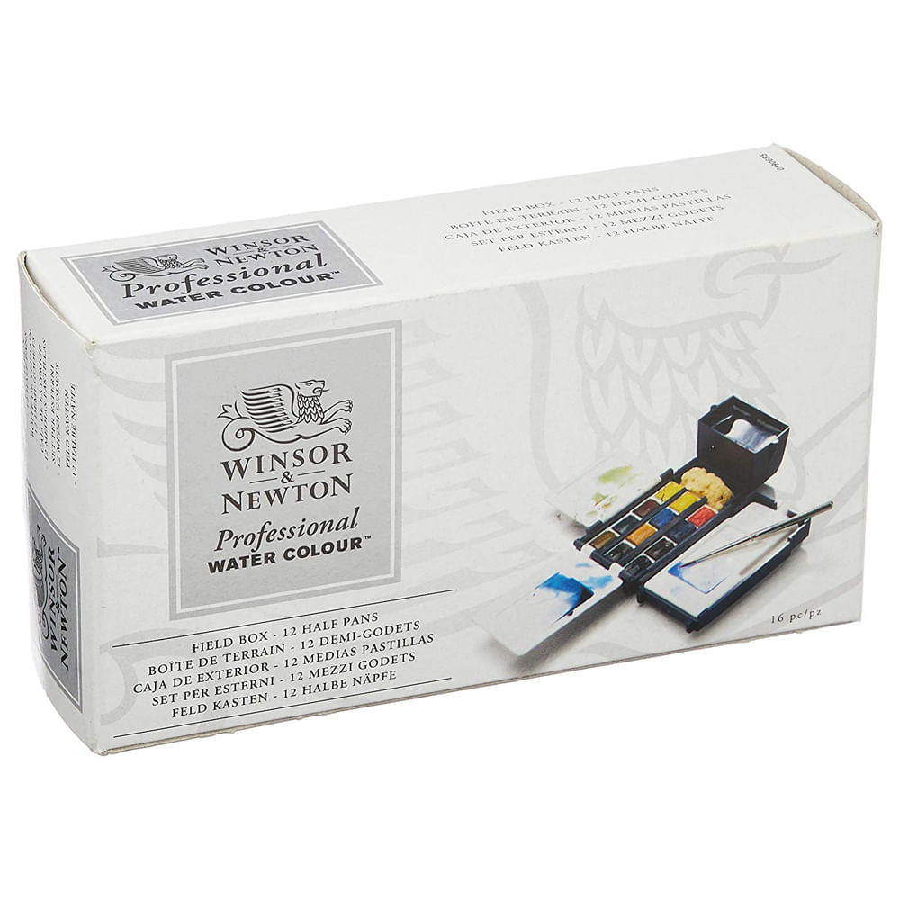 Pastilha Aquarela Profissional Field Box 16 unidades Winsor & Newton - 0190685