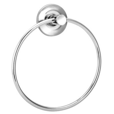 Porta Toalha de Rosto Argola Cromada de Banheiro com Dupla Fixação Inox Linha Stander