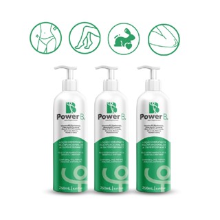 Kit 3 Locao Hidratante Corporal Anti Ressecamento Power B