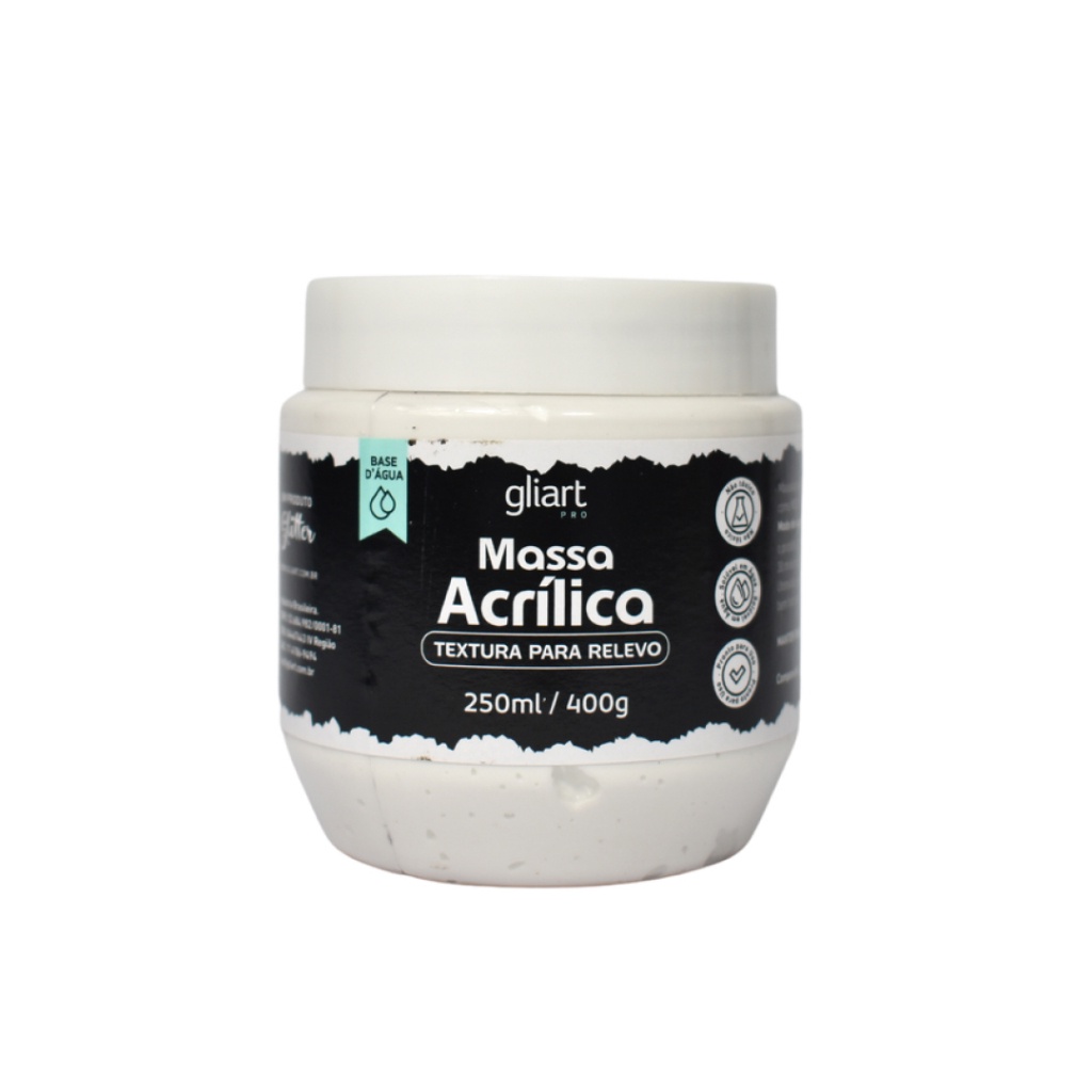 Massa Acrílica Textura Relevo 250ml/400g - GLIART — imagem 2 de 2