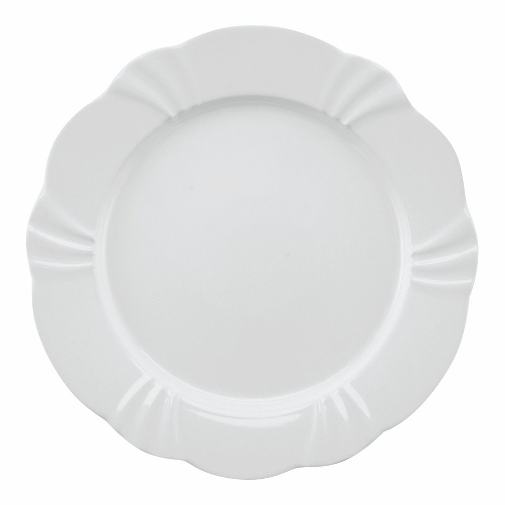 Jogo De Pratos Rasos Em Porcelana Soleil Com 6 Peças 29cm Oxford White