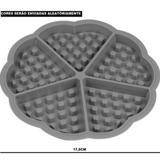 Forma Formas de Silicone 17,5x1,5cm Waffle Chocolate Ovo Multicolorido Air Fryer 5 Cavidad...