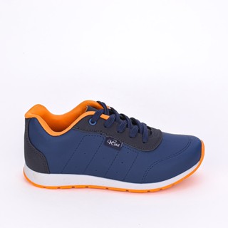 Tênis Infantil Casual Kidy Style Urbano Marinho e Laranja