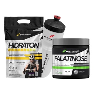 Hidraton Isotônico Energético + Palatinose + Garrafa Squeeze Bodyaction
