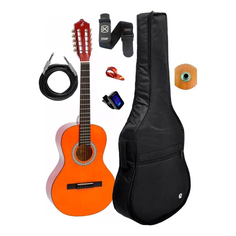 Viola Eletrica Giannini Vs14 Natural Kit Capa Luxo Acessorio