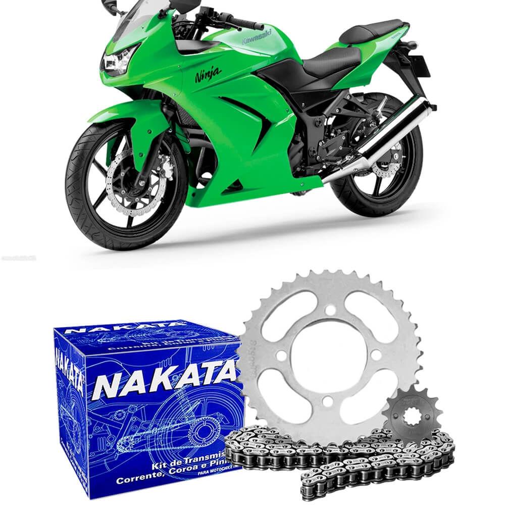 Kit Relação Transmissão Moto Kawasaki Ninja 250r 2008 A 2012 em Oferta na Shopee
