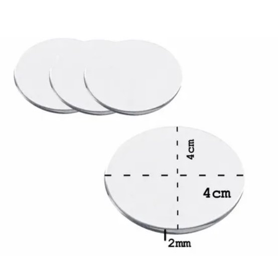 Base Acrílica Redonda 4CM - 10, 20, 30, 40 Unidades - Artesanatos/Biscuit MR em Oferta na Shopee