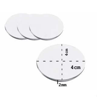 Base Acrílica Redonda 4CM - 10, 20, 30, 40 Unidades - Artesanatos/Biscuit MR em Oferta na Shopee