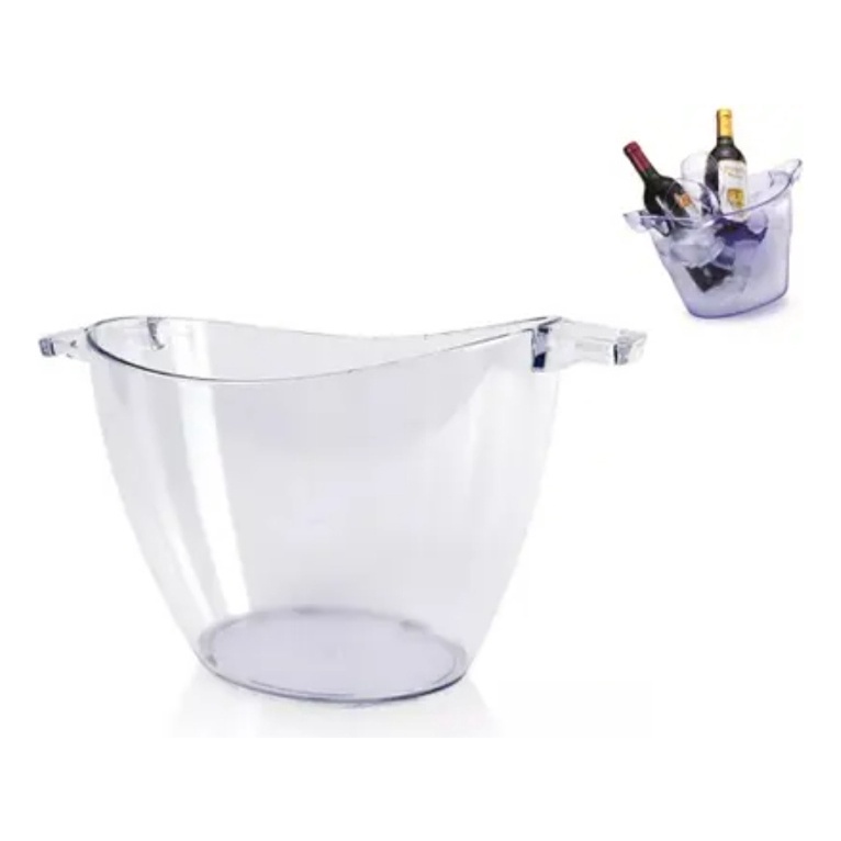 Kit 5 Balde De Gelo Acrilico Cristal 5 Litros Balde De Gelo Festas Balde Balada