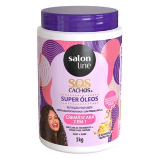 Cremáscara Salon Line 2X1 S.O.S Cachos Nutritivo 1Kg