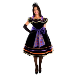 Fantasia de Halloween Bruxa Feminina Adulta de Luxo