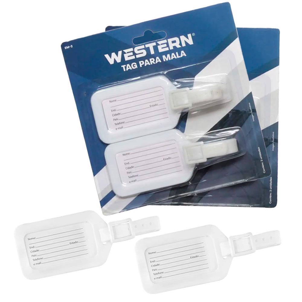 Tag Identificador para Mala com 4 Peças EM-2 Western - Home & Living