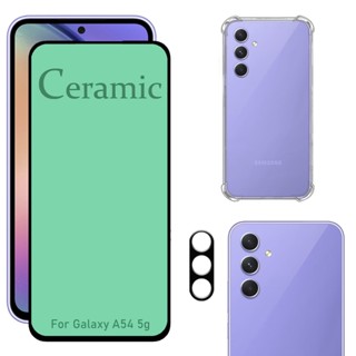 Kit Para Galaxy A54 5g | Película Cerâmica 9D - Capa Anti Shock - Película da Câmera 3D