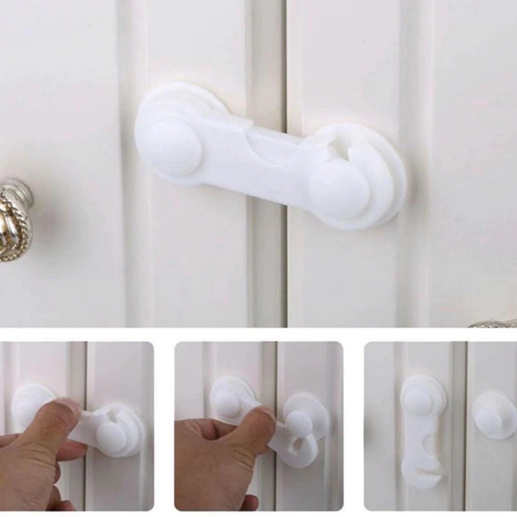 KIT 10 UNIDADES TRAVA GAVETA PORTA ARMARIO SEGURANÇA PROTEÇAO BEBE