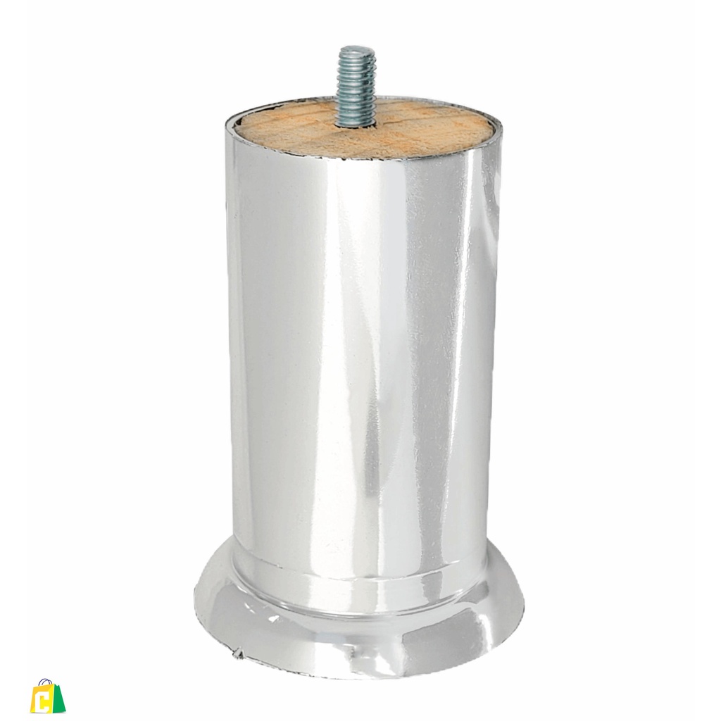 Pe de Cama Box Casal Solteiro 10cm Cromado Madeira em Oferta na Shopee