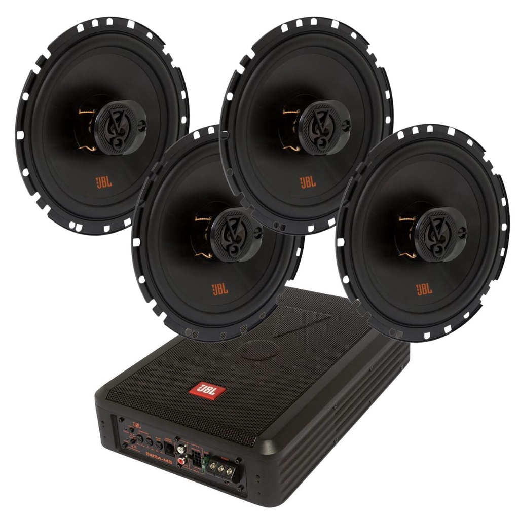 Caixa JBL Ativa Amplificada SW8A-MS 200w + 4 Alto Falantes 6  JBL Flex4 6TRFX55 220 Watts Rms em Oferta na Shopee