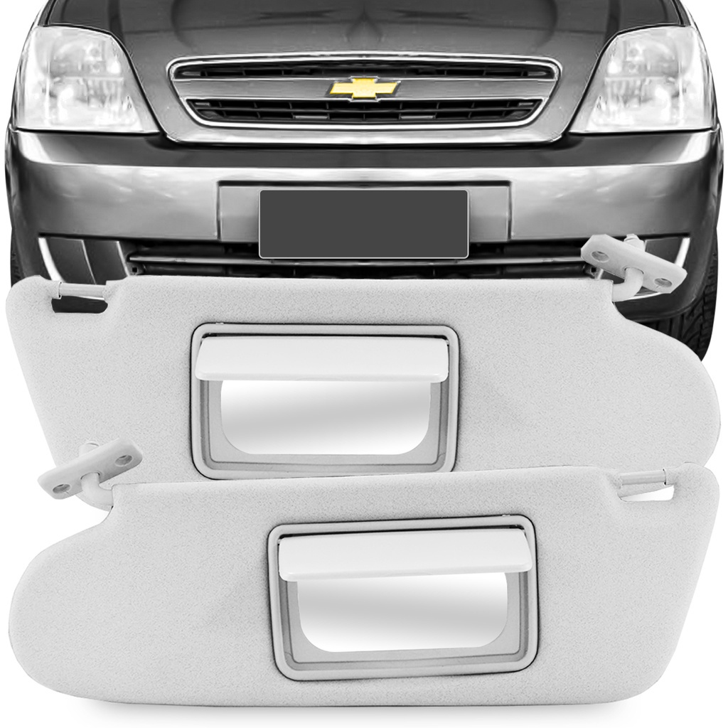 Quebra Sol Meriva 2002 03 04 05 06 A 2012 Cinza C/ Espelho em Oferta na Shopee