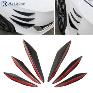 OKCATZONE 4/6Pcs Difusor De Decoração Dos Lábios Do Pára-Choques Frontal Carro Da Carroçaria Canard Universal Auto Modificado Exterior Peças E1R6