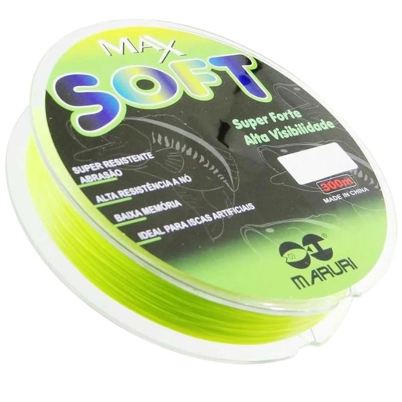 Linha Maruri Monofilamento Soft Max Soft Amarela 300m