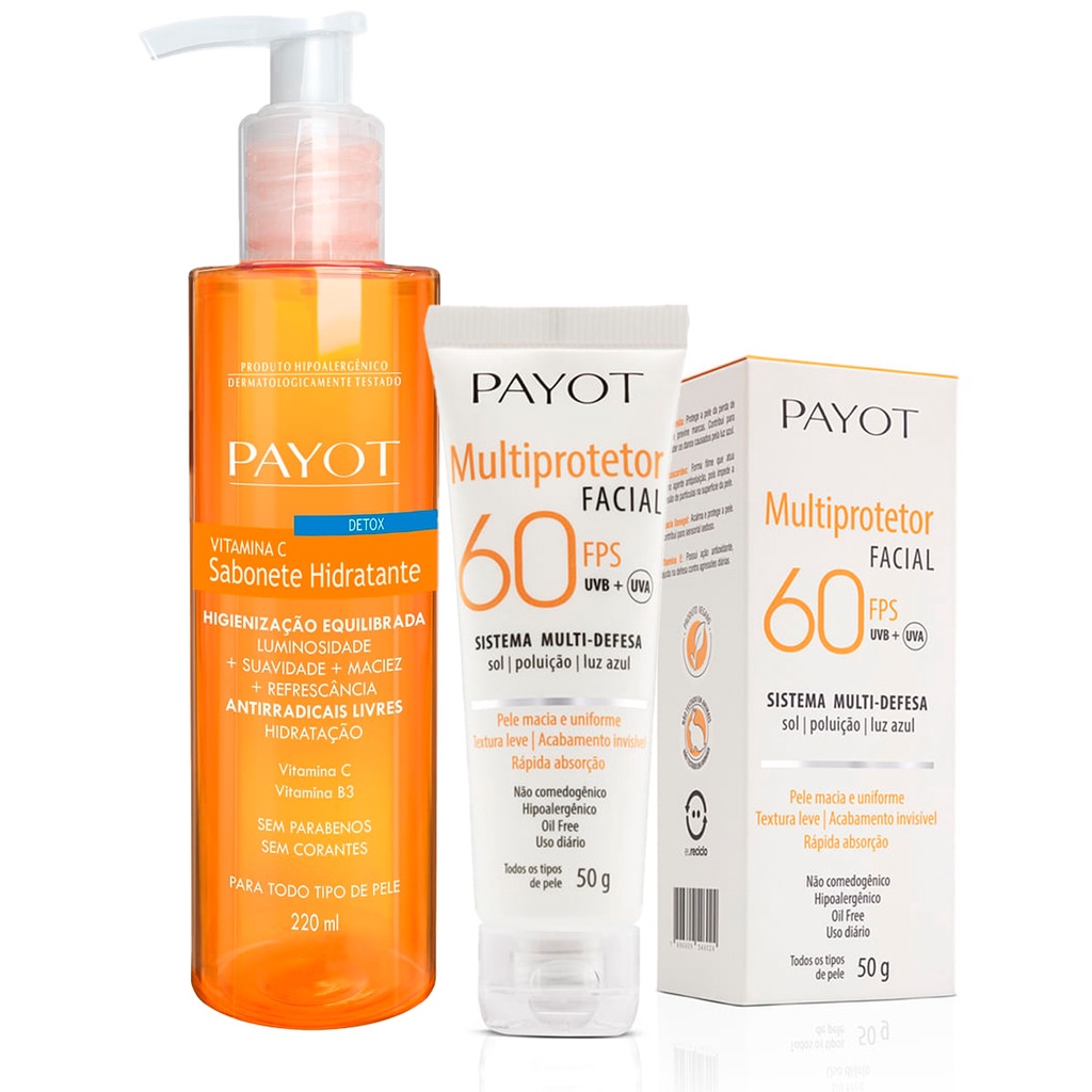 Kit Limpeza Vitamina C + Proteção FPS 60 Payot