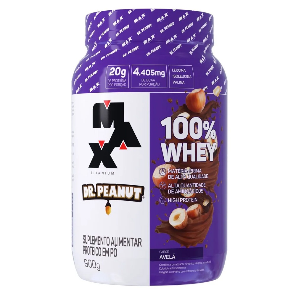 Whey 100% Protein Dr. Peanut Pote 900g - Max Titanium