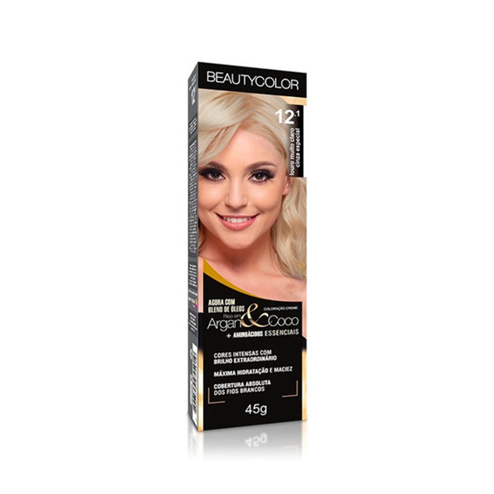 Tintura Beauty Color 12.1 Louro Muito Claro Cinza Especial em Oferta na Shopee