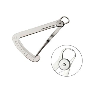 Especimetro Aço Inox Régua Medidora Unha Fibra Sombrancelha Estética Protese Escala 0 à 10 mm